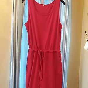 Red ladies jumpsuit